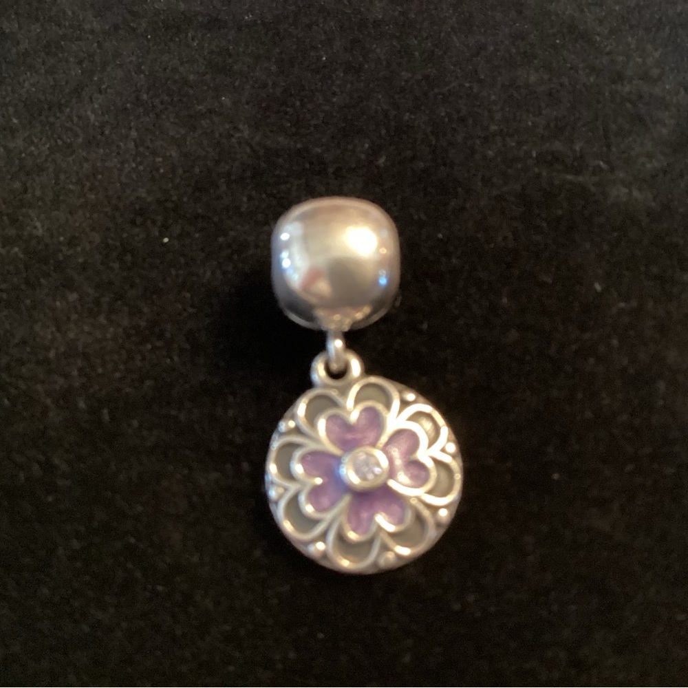 Pandora Purple Dogwood Dangle Clip Charm